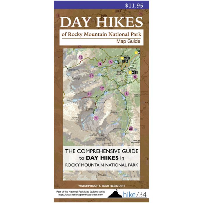 HIKE 734 DAY HIKES OF ROCKY MOUNTAIN NATIONAL PARK MAP GUIDE