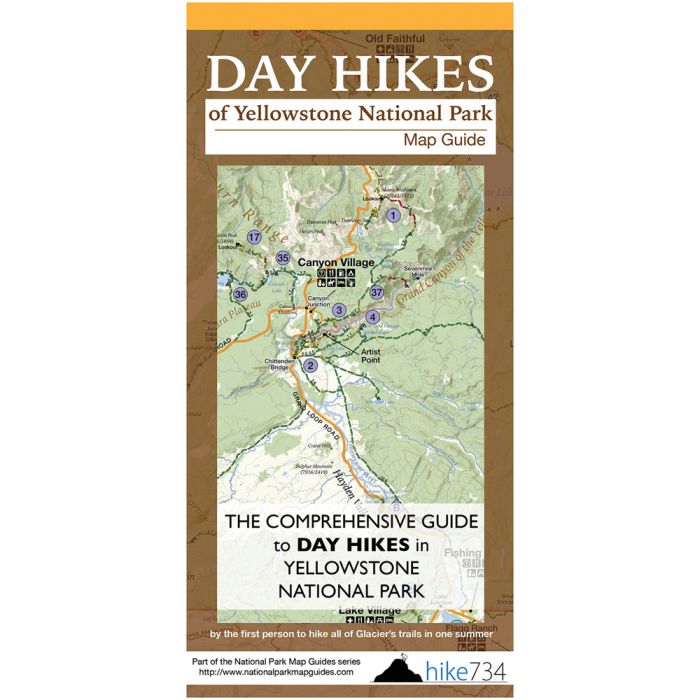 HIKE 734 DAY HIKES YELLOWSTONE NAT'L PARK MAP GUIDE