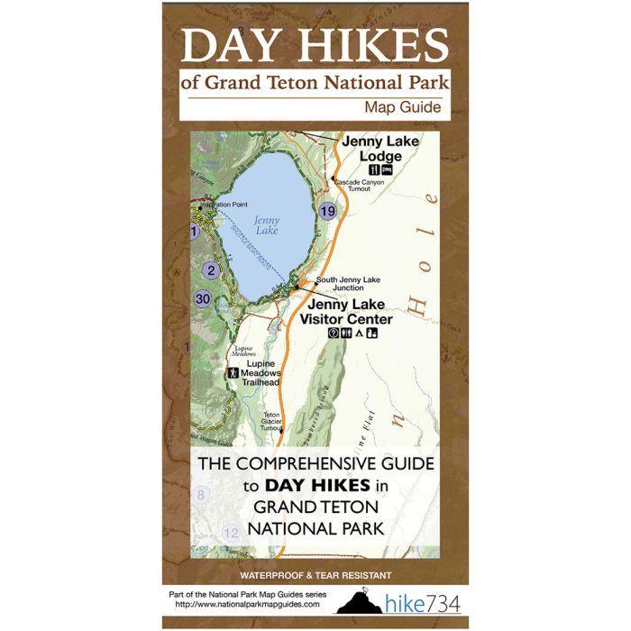 HIKE 734 DAY HIKES GRAND TETON NAT'L PARK MAP GUIDE