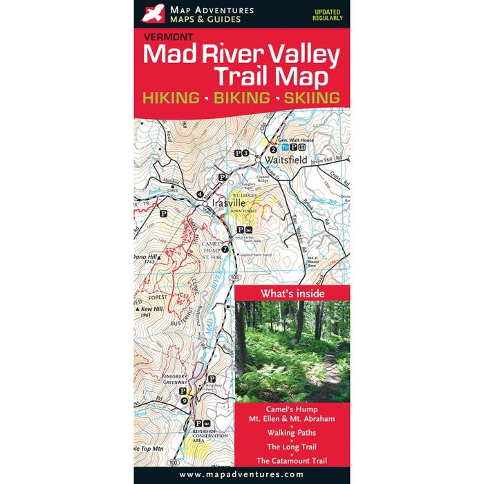 MAP ADVENTURES MAD RIVER VALLEY TRAILS WATERPROOF MAP