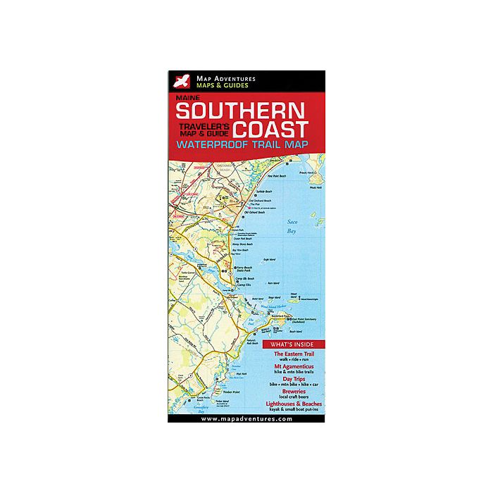 MAP ADVENTURES MAINE SOUTHERN COAST TRAVELER'S MAP & GUIDE