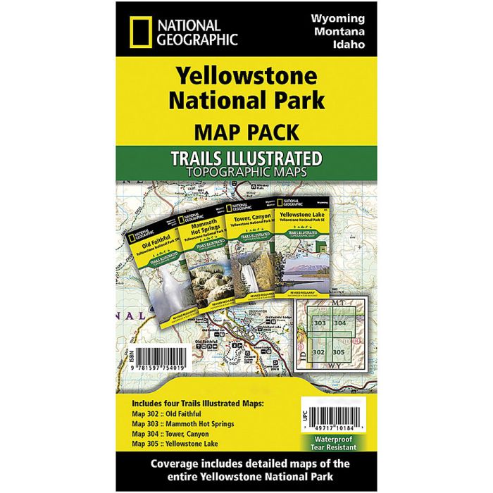 NATIONAL GEOGRAPHIC YELLOWSTONE NATIONAL PARK MAP PACK