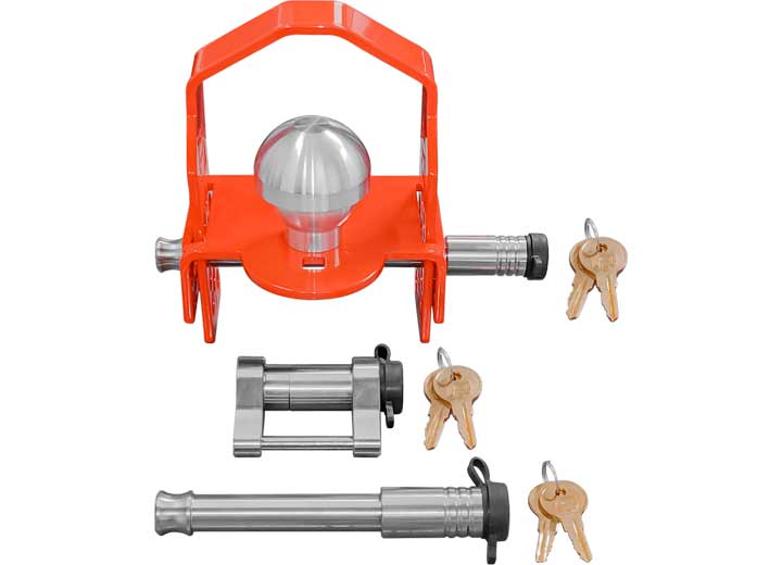 InfiniteRule Security 3 PK,KA,TRAILER COUPLER LOCK FOR 1-7/8IN,2IN,& 2-5/16IN BALL-W/ 1-5/8IN LATCH LOCK & 2.5IN REC LOCK