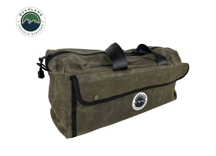 Overland Vehicle Systems / Up Down Air SMALL DUFFLE BAG W/HANDLE AND STRAPS - #16 WAXED CANVAS