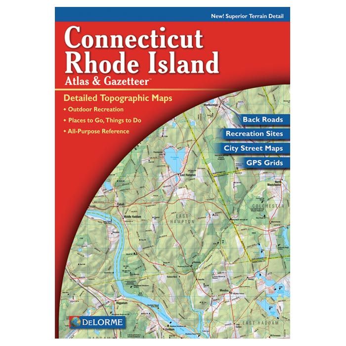 DELORME CONNECTICUT & RHODE ISLAND ATLAS & GAZETTEER
