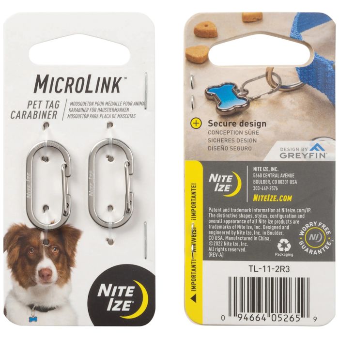NITE IZE MICROLINK PET TAG BINER-2 PACK