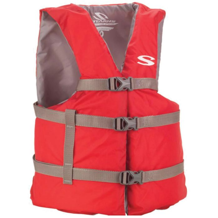 STEARNS ADULT UNIVERSAL BOATING PFD RED