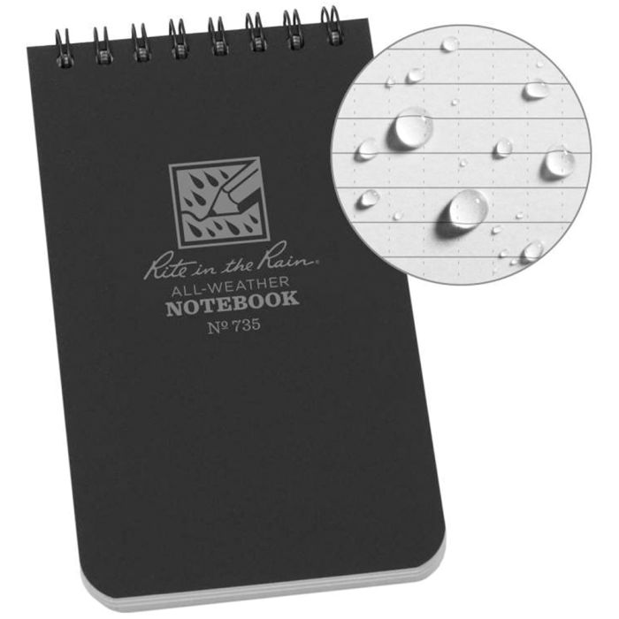 RITE IN THE RAIN NOTEBOOK BLACK 3 X 5
