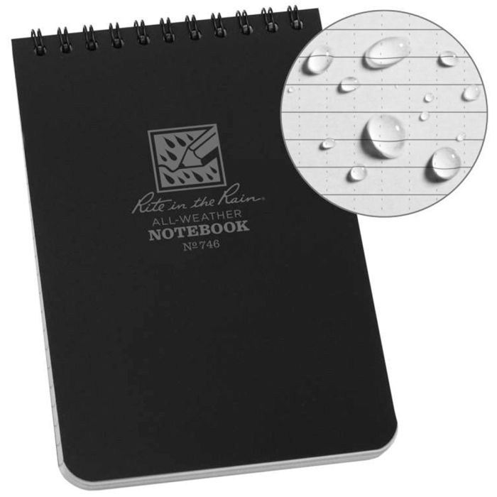 RITE IN THE RAIN NOTEBOOK BLACK 4 X 6