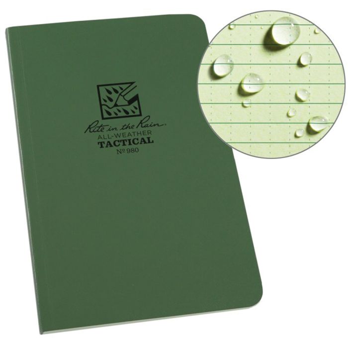 RITE IN THE RAIN FIELD BOOK GREEN 4 5/8 X 7 1/4