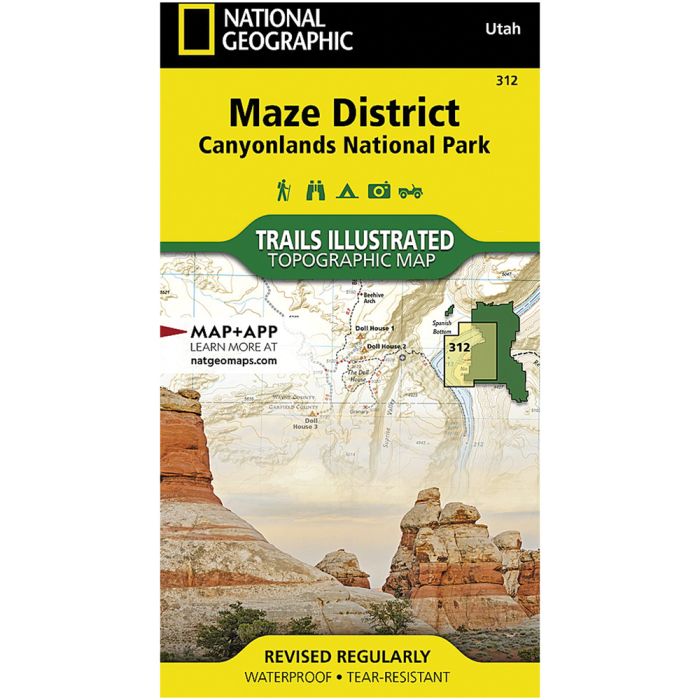 NATIONAL GEOGRAPHIC MAZE DISTRICT CANYONLANDS NATIONAL PARK MAP