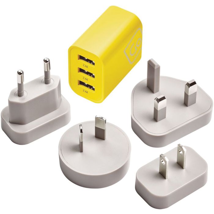 GO TRAVEL WORLDWIDE 3 PORT USB-A CHARGER