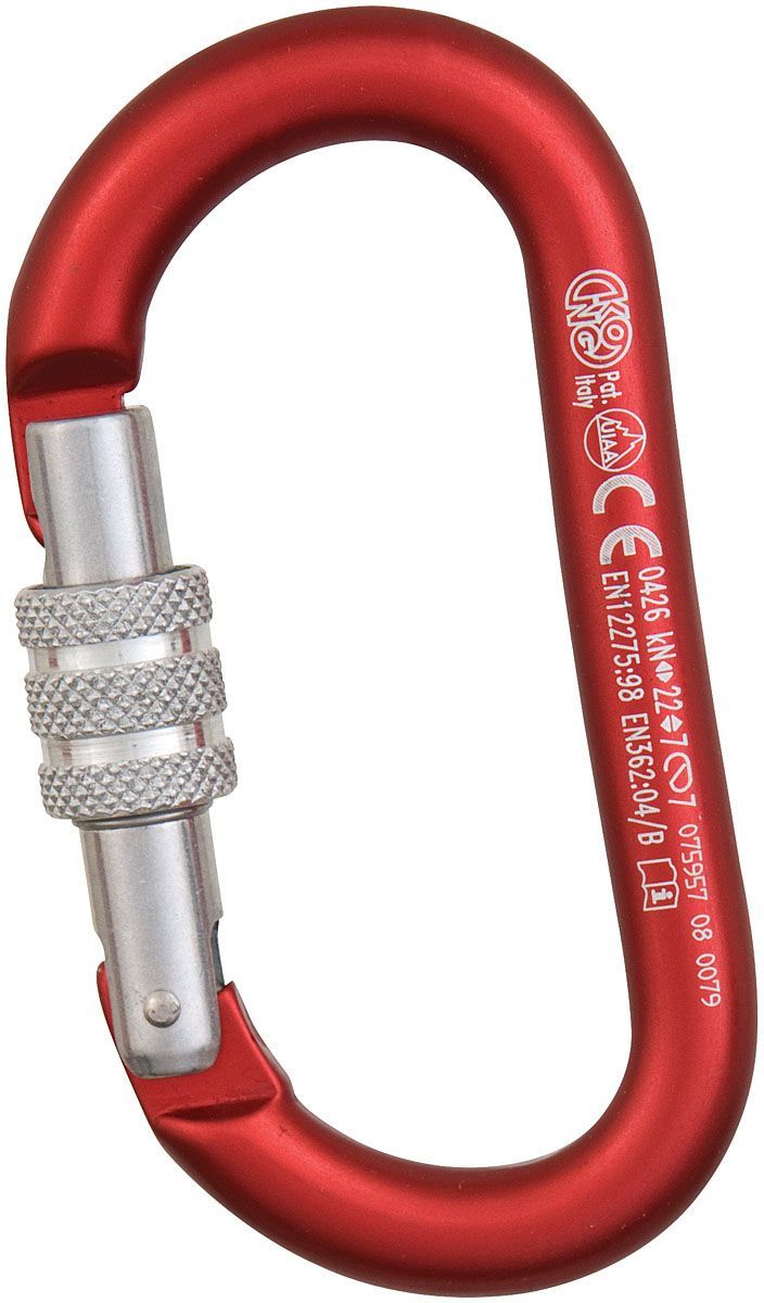 KONG OVAL KEYLOCK SCREW GATE CARABINERS