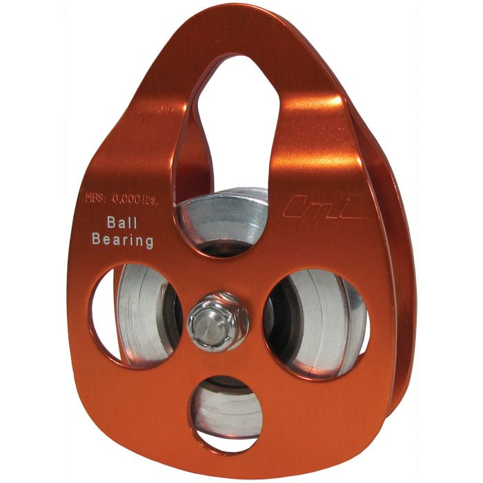 CMI 2 3/8" ORANGE ALUMINUM, ALUMINUM SHEAVE, BALL BEARING