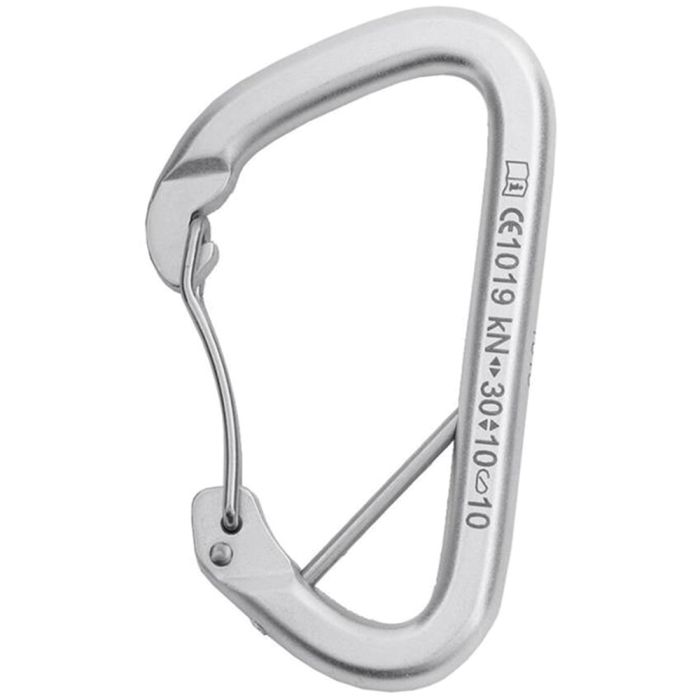 SINGING ROCK ARTWALL STEEL D WIREGATE CARABINER WITH CAPTIVE BAR