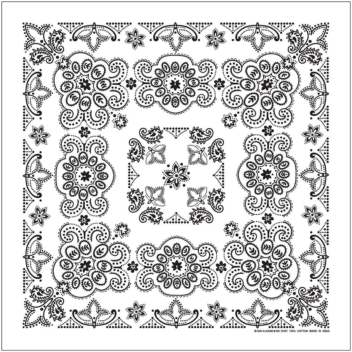 CAROLINA MANUF TEXAS PAISLEY BANDANA