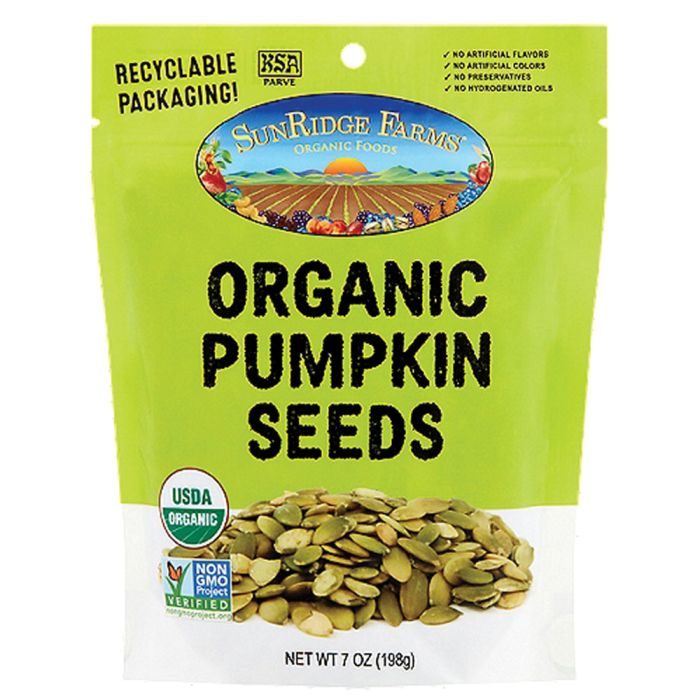 SUNRIDGE FARMS ORGANIC PUMPKIN SEEDS 7 OZ