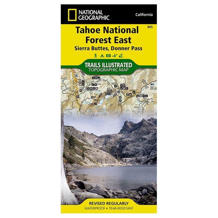 NATIONAL GEOGRAPHIC TAHOE NATIONAL FOREST EAST SIERRA BUTTES DONNER PASS No.805