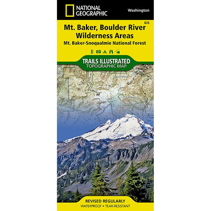 NATIONAL GEOGRAPHIC MOUNT BAKER BOULDER RIVER WILDERNESS AREAS No.826