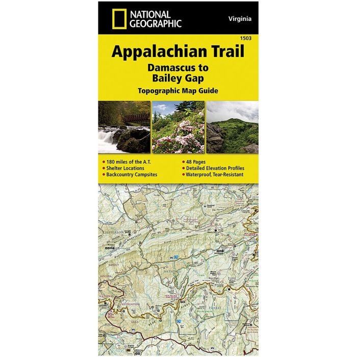 NATIONAL GEOGRAPHIC APPALACHIAN TRAIL: DAMASCUS TO BAILEY GAP No.1503