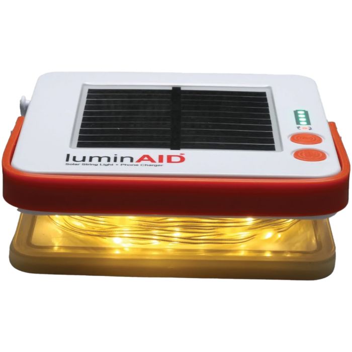 LUMINAID SOLAR STRING LIGHT WITH PHONE CHARGER