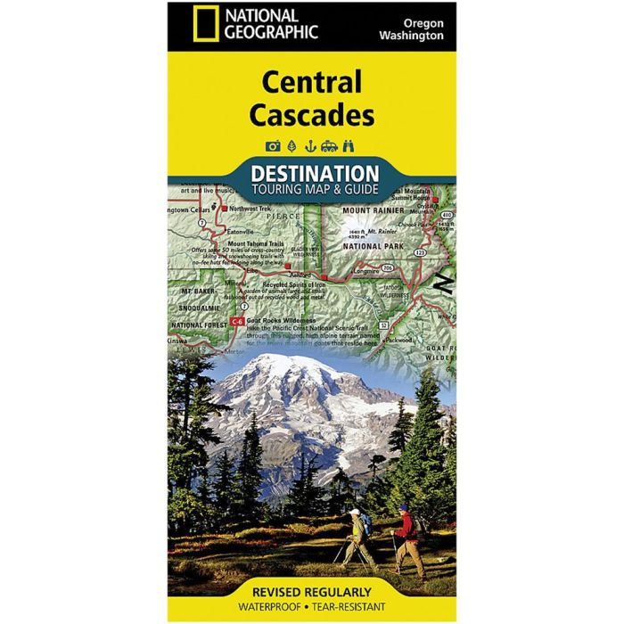 NATIONAL GEOGRAPHIC CENTRAL CASCADES MAP