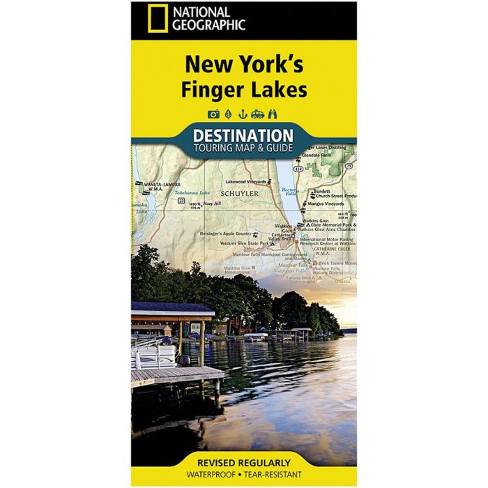 NATIONAL GEOGRAPHIC NEW YORK'S FINGER LAKES MAP