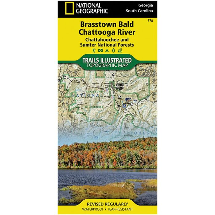 NATIONAL GEOGRAPHIC BRASSTOWN BALD, CHATTOOGA RIVER MAP