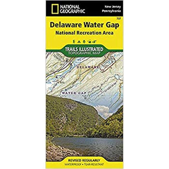 NATIONAL GEOGRAPHIC DELAWARE WATER GAP NATIONAL RECREATION AREA MAP
