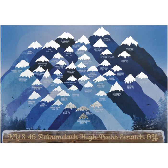 PEAKQUEST 5X7 ADK WINTER HIGH PEAKS SCRATCH OFF