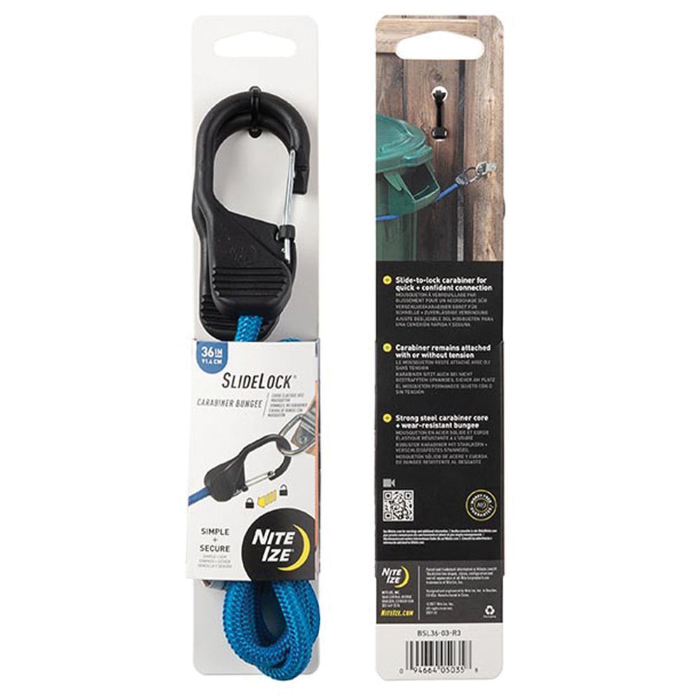 NITE IZE SLIDELOCK CARABINER BUNGEE