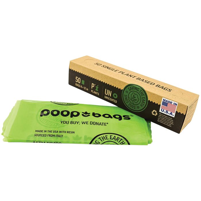 ORIGINAL POOP BAG FLAT COMPOSTIBLE BAGS 50-COUNT