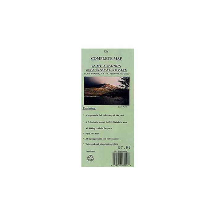 JAMES WITHERELL COMPLETE KATAHDIN & BAXTER MAP