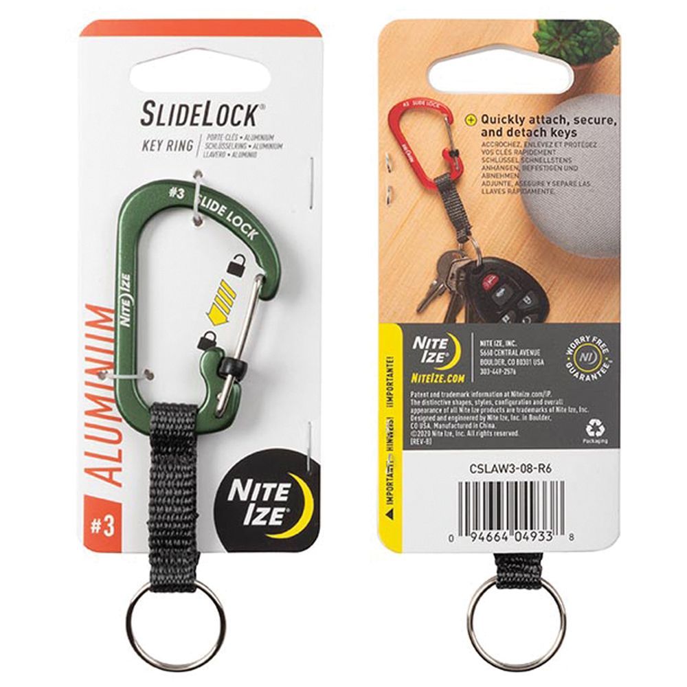 NITE IZE SLIDELOCK KEY RING ALUMINUM