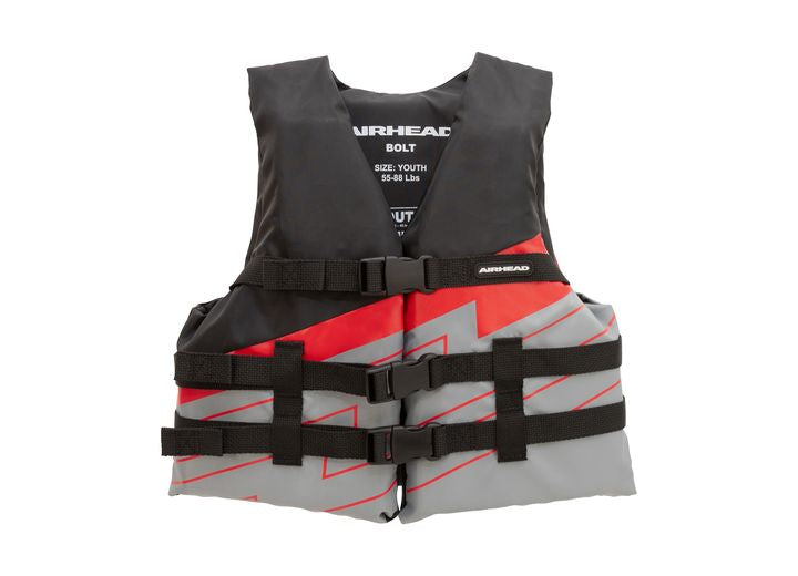 Airhead Sports Airhead Bolt Youth Life Jacket - Gray/Red