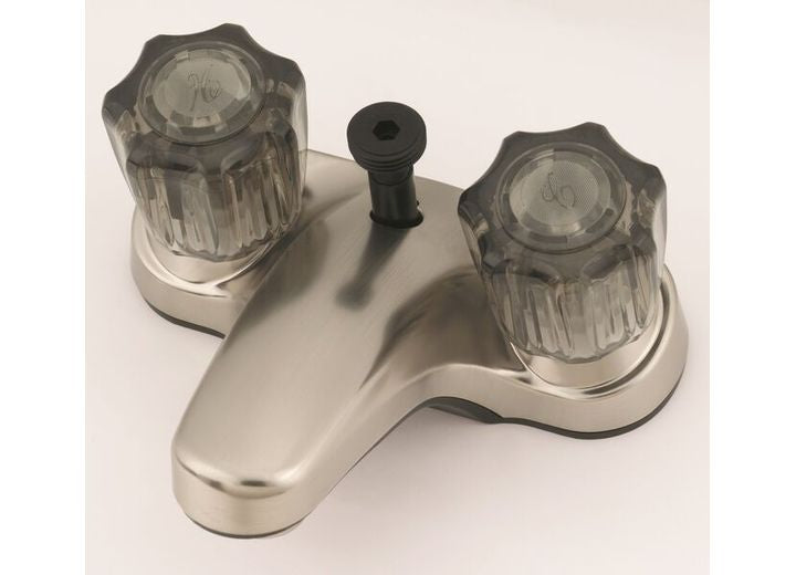 American Brass 4IN LAV DIV W/ SMK HDLS NKL