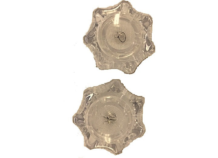 American Brass HOT & COLD CLEAR ACRYLIC HDL PAIR F/ EMPIRE FAUCETS