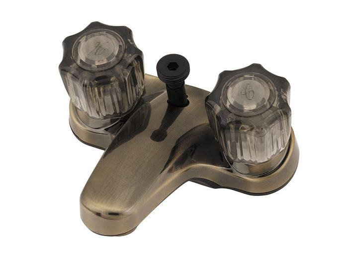 American Brass 4IN LAV DIV W/ SMK HDLS ANTQ BRS