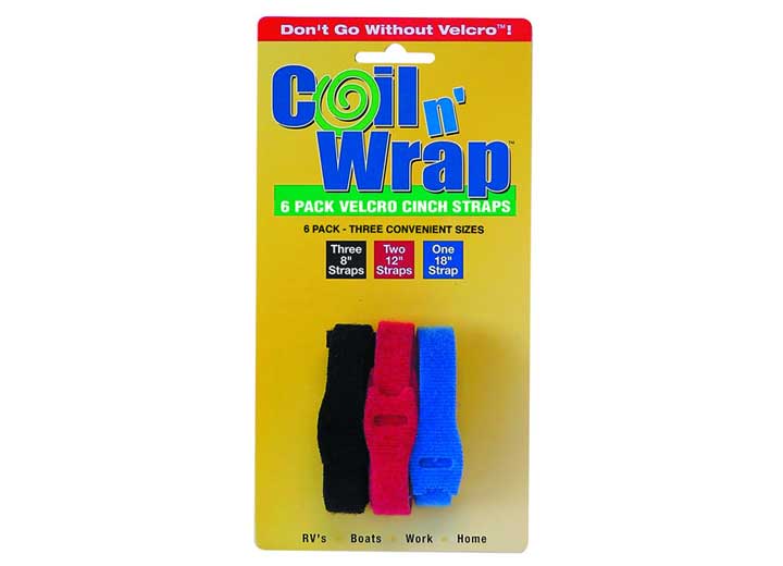 AP Products VELCRO ONE-WRAP BUCKLE STRAPS 6PK