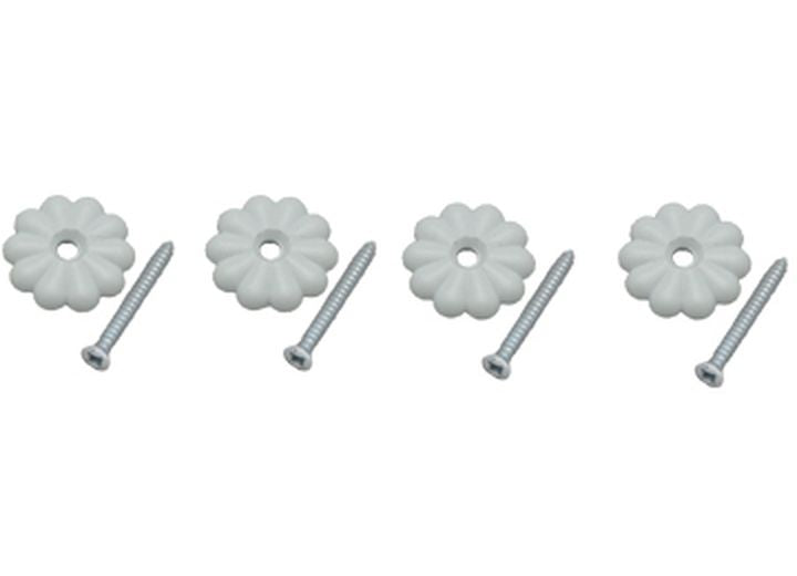 AP Products ROSETTE AND SCREWS WHITE (200/CTN)
