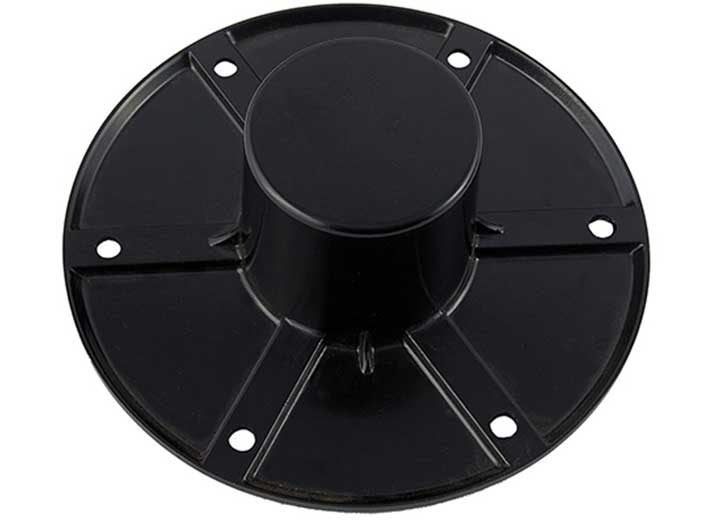 AP Products PEDESTAL TABLE LEGS, ROUND FLUSH MOUNT BASE - BLACK