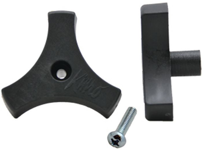 AP Products WINDOW KNOB SHORT 1" W/SCREW - BLACK 1/CTN