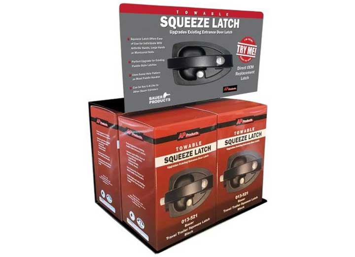 AP Products STANDARD SQUEEZE LATCH COUNTERTOP DISPLAY INCLUDES 6 LATCHES