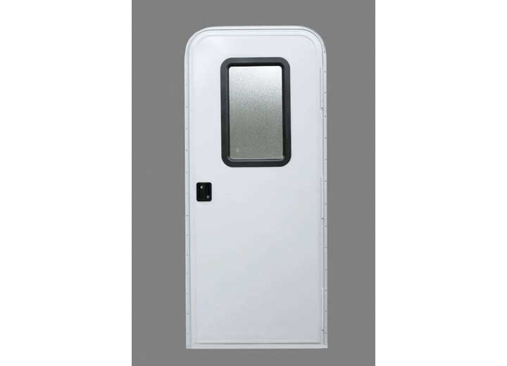 AP Products SPO-LTL ONLY - MOTORIZED ENTRY DOOR -POLAR WHITE, RH, 24 X 72, RADIUS
