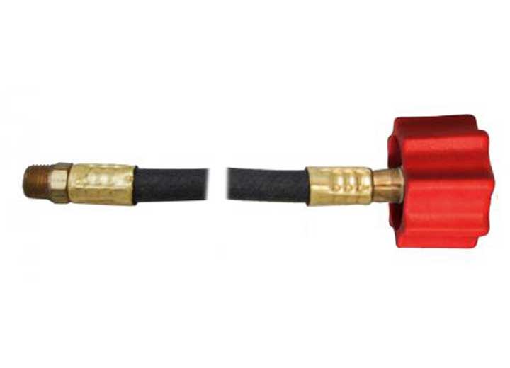 AP Products HIGH FLOW PIGTAIL (RED) QCC1 X 1/4 MNPT 15 LENGTH 400,000 BTU
