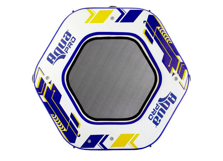 Aqua Pro Hex Dock Inflatable Island with Pump & Backpack – 10 ft. Diameter