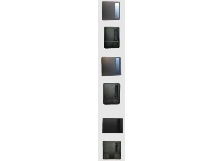WFCO PLASTIC DOOR ASSEMBLY FOR WF-8955E-B (11 3/4IN H X 14IN W)-BLK