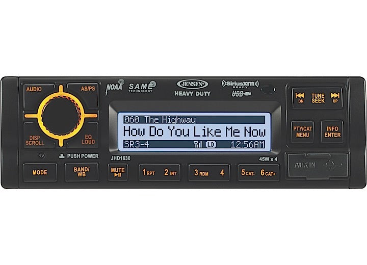 ASA Electronics/Advent Air/Voyager/Jensen RV-Marine/Polk/Klipsch JENSEN HEAVY-DUTYAM/FM/WB STEREO, SIRIUSXM READY, IPOD/IPHONE READY