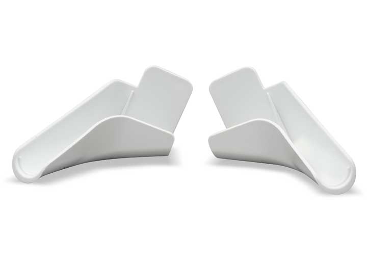 B&B Molders MEDIUM RAIN GUTTER SPOUTS, 4/PK, POLAR WHITE