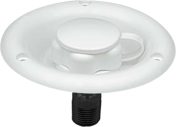 B&B Molders CITY WATER DISH W/PLASTIC CHECK VALVE, POLAR WHITE